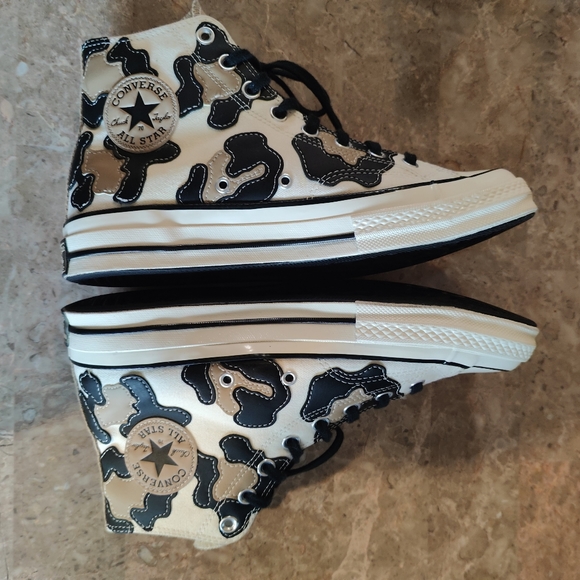 Pre-owned Converse Chuck 70 hi hacked archive desert khaki leopard men's size 9 - Picture 2 of 12